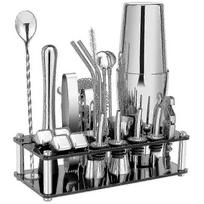 Cocktail Shaker Set, Boston Stainless Steel Bartender Kit With Acrylic Stand & Cocktail Recipes BooP2025050900141