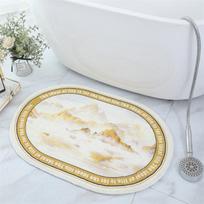 Pastoral stiliaus greitai džiūstantis vonios grindų kilimėlis, sugeriantis dušo kilimėlis, neslystantis pliušas svetainės įėjimo durų kilimėlis namų dekoravimui L60xW40cm S
