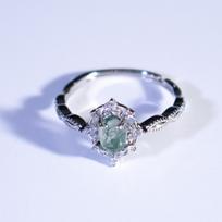 Light Luxury Green Moss Ring Fashion 925 Silver Moss Agate Engagement Ring Adjustable Green Woman 925 Silver Rings žalia