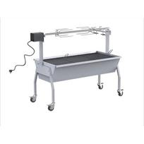 Charcoal barbecue - Rotisserie - Spit XXLSILVER STYLE - Cooking surface : 110 x 47 cm - Grey pilka