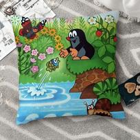 FishKrtek The Little Mole Throw Pillow Case Bedroom Backpack Cojines Breathable Printed Coussin Covers Decor 30x30cm