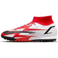 Nike Mercurial Superfly 8 Academy CR7 Round Toe Lace-Up Professional TF Soccer Shoes Unisex Soccer Shoes Black White Red DJ4683-600 42.5