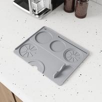 Silicone Coffee Tamping Pad Non Slip Coffee Machine Mat Tray Bar Drain Mat Coffee Powder Pad Espresso Tamp Station Mat for Cafe