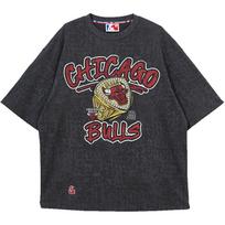 JACK&JONES NBA Chicago Bulls Letter Graphic Loose-Fit T-Shirt XXL