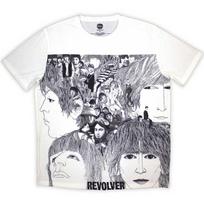The Beatles 'Revolver' White Sublimation T shirt - NEW OFFICIAL Unisex T-Shirt XXL