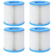 Baseino SPA filtro kasetė Tipo D/Tipo VII [4 vnt. pakuotė] Suderinama su Summer Waves P57100102 SFS-350 RP-350 RP-400 RP-600 Phonillico® balta