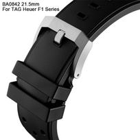21.5MM BA0842 Watch Strap Watch Parts Silicone Rubber Bracelet Strap Watch Band Wristband For Tag Heuer F1 Series CAZ1014 CAZ101H CAZ1010 WAZ1010 21.5MM juoda