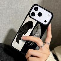 Capa Case for iPhone 17 Air 16 Pro Max 15 Plus 11 13 Mini 14 12 Back Phone Cover Devil Angel iPhone 15 Plus