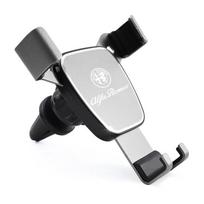 1Pcs Car Phone Holder Gravity Sensing Air Vent Stand Accessories For Alfa Romeo 156 159 147 4C 8C 166 Giulia Giulietta Mito