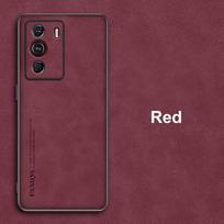 For Nubia Z40 Pro Case Luxury PU Leather Phone Case For ZTE Nubia Z40 Pro 5G Back Cover Silicone Shockproof Full Protection For Nubia Z40 Pro raudona