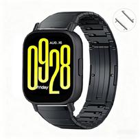 22 mm laikrodžio dirželis For Redmi watch 5 lite/5 active Prabangus metalinis nerūdijančio plieno apyrankės correa Xiaomi Redmi watch5 active juosta 22mm watch strap juoda