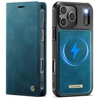 High Quality 2-in-1 Detachable Wallet Leather Magsafe Case For iPhone 17 Air 16 15 14 Plus 13 12 11 Pro Max Luxury Magnetic Flip iPhone 15 Pro mėlyna