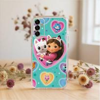 Animacinis Gabi lėlių namelis Telefono dėklas Skaidrus silikoninis minkštas Samsung A10,12,20,21S,30,31,40,50,51,52,70,71 Samsung a714g