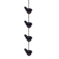 Bird Bowl Design Decoration Outdoor Waterfall Bird Rain Chain Enhances Outdoor Aesthetics Garden And Porch Decor