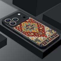 Vintage Flower Totem Print Magnetic Case For iPhone 17e 17 16 15 14 13 12 Pro Max 16e 11 For Magsafe Wireless Charge Phone Cover iPhone 13