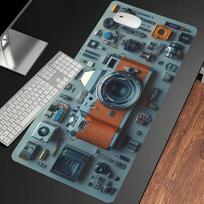 Retro camera component pattern large mouse pad multifunction XXL mousepads office computer PC gamer deskpad thickened lock edge 600x300x2mm