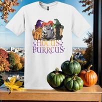 Hocus Purrcus Halloween T-Shirt Mens Womens Tees Top Hoodie Men Women Unisex Tshirt SX158 XL