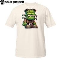 Grumpy Frankenstein Shirt | Moody Monster Halloween Tee Unisex T-Shirt Mens Womens Tees Top L