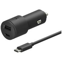 Ładowarka Samochodowa Motorola Turbopower 45W Dual Usb-A/Usb-C Z Kablem Usb-C 1M Czarny