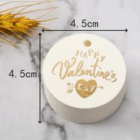 100pcs Heart Shaped Cards Valentine's Day Tags Hanging Decoration White Red Paper Cake Decor Tag DIY Crafts 5x4.5cm