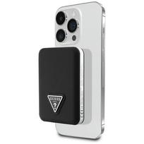 Powerbank Indukcyjny Guess Grained Triangle 5000Mah 15W Usb-C Magsafe Czarny