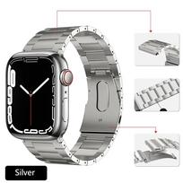 Titanium Metal Strap for Apple Watch Ultra 49mm 10 9 8 7 45mm 41mm 42mm 46mm Lightweight bracelet Band iWatch 6 5 4 SE Correa 42mm-44mm-45mm-46mm sidabras