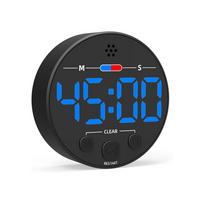 LED Timer with Magnetic Backing and Transparent LCD Screen Designed for Cooking Baking Study and Office Time Management