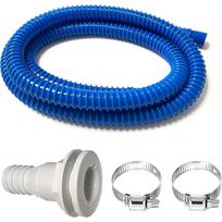 Bilge Pump Hose, 1-1/8 Inch Dia Bilge Pump Installation Kit, 6.5 FT Premium Quality Kink-free Flexible PVC Hose, 2 Stainless Ste mėlyna