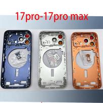 Korpusas iPhone 17 Pro Max Baterijos dangtelis+Vidurinis rėmelis+Su šoniniais mygtukais OEM Dėl iPhone 17 Pro Max Galinio dangtelio korpuso 17 mėlyna