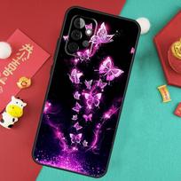 Black Beautiful Butterfly Case For Samsung Galaxy A16 A17 A54 A34 A14 A15 A35 A55 A52 A12 A32 A13 A33 A53 A26 A36 A56 Samsung A73 5G