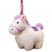 Cartoon Pony Pendant Animal Zodiac Pony Figurine Funny Chinese New Year Gift  Year of Horse violetinė