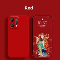 For OPPO Find X9 Pro Case For OPPO Find X9 Pro Cover Funda Coque Original Liquid Silicone Soft TPU Phone Bumper OPPO Find X9 Pro OPPO Find X9 Pro raudona