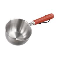 Stainless Steel Hot Oil Pot Milk Pan With Wooden Handle Small Pot Cooking Butter Melting Pot Sauce Pan Kitchen Pan 150ml