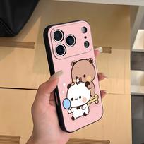 Cute BuBu DuDu Phone Case For IPhone 17 Air 16 E Pro Max 15 14 13 Mini 12 Pro 11 Max Plus Black Soft Shell iPhone XS Max