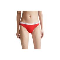 CALVIN KLEIN Jacquard Waist Cotton Sexy Underwear for Women, Sunset Red XS