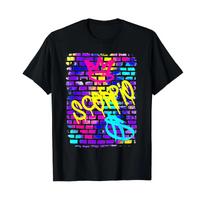 Scorpio Birthday Zodiac Sign Retro 90s Graffiti Trendy Wheel T Shirt vintage Washed Stretched Unisex streetwear S įvairiaspalvis