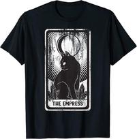 Black Cat Empress Tarot Card Unisex T-Shirt S įvairiaspalvis