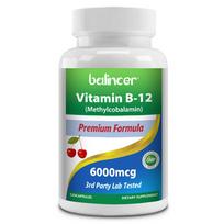 Vitamin B12 (Methylcobalamin) 6000 Mcg Dietary Supplement, 120 Capsules Per Bottle 120 Capsules