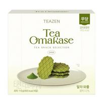 Teazen Jeju Matcha Waffle Sugar Free Crispy Tea Snack 110g/3bag Tea Snack 110g/3bag