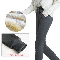Winter Women Slim Fleece Trousers Sweatpants Workout Casual Thick Warm Female Sport Pants Running Pantalones Mujer S pilka spalva