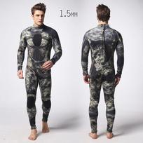 Menadi 1.5MM Men's Camouflage Neoprene Diving Suit - One-Piece Wetsuit for Warmth and Cold Protection XL