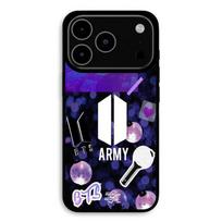 Dėklas iPhone 17 Pro Max, BTS armijos logotipas, Bangtan Subs, Maniacase juoda