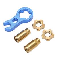 RISK 7pcs Titanium Alloy Bicycle Presta Valve Cap Strong Hardness Bike Tire Valve Cover Nut SetGold auksas