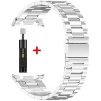 VIENAS nerūdijančio plieno dirželis Samsung Galaxy Watch 8 44mm 40mm 8 Classic 46mm Metalinė apyrankė Galaxy Watch Ultra 2025 47mm DirželisMN Galaxy Watch Ultra sidabras
