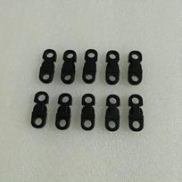 10Pcs Mini Quick Release Buckle Paracord Bracelet Clasp Plastic Carabiner Closures Fasteners DIY Craft Accessories Black 5mm