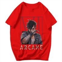 Men T Shirt Arcane Season 2 Vi Gifts Y2K Graphic Tees Unisex Clothes T Shirts S
