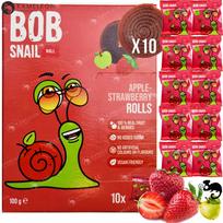 BOB SNAIL vaisių užkandis BE CUKRAUS obuolių ir braškių 100G