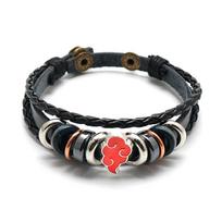 Anime accessories One Piece Naruto attack the giant woven cowhide bracelet multilayer buckle ring birthday gift.