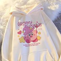 Madingi ir mielas Kirby animacinis spaudinys Vyriški moteriški džemperiai Pavasario ir rudens naujo stiliaus suaugusiųjų drabužiai Džemperis 100 smėlis