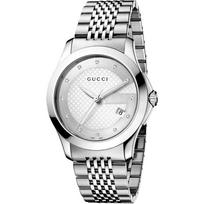 Gucci YA126404 G-Timeless Silver Dial Men's Watch 44 sidabras